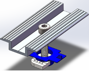 Aluminum Mid Clip for C chanel rail